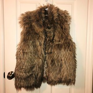 Women’s fur vest worn once